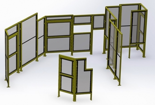 Custom Heavy Duty Robotics guarding cell